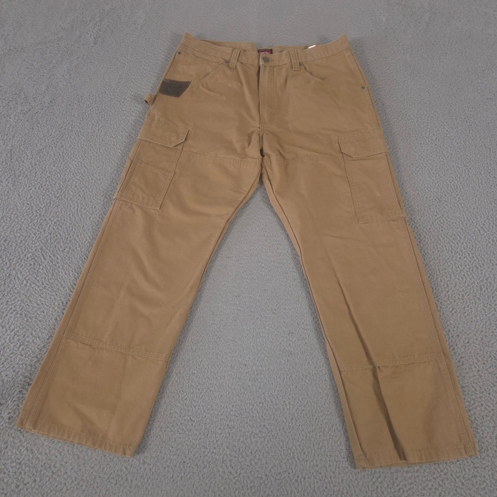 Wrangler Pants Mens 36x30 Ranger Relaxed Fit Rawhide Woven Cargo Straight Leg‎